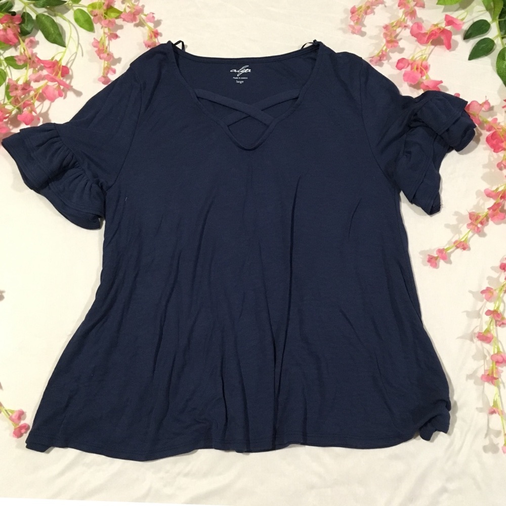 ‼️Final Price‼️Alya Navy Blue Top